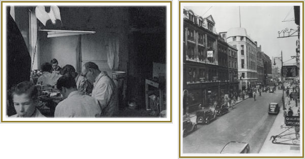 An original picture of Hatton Garden and a jewellery workshop . Lionel J Wiffen.